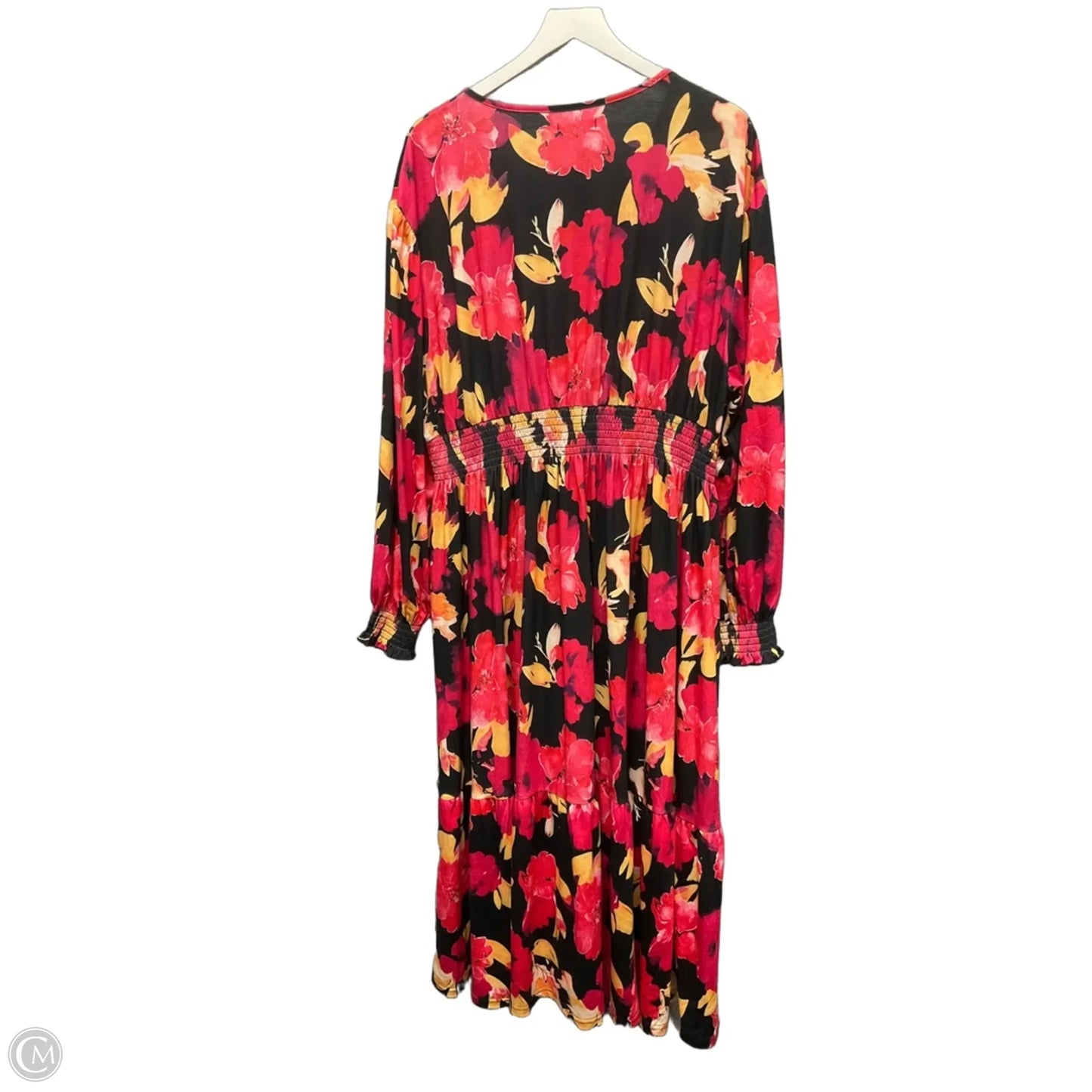 Dress Casual Midi By Southern Stitch In Black & Red, Size: 3x