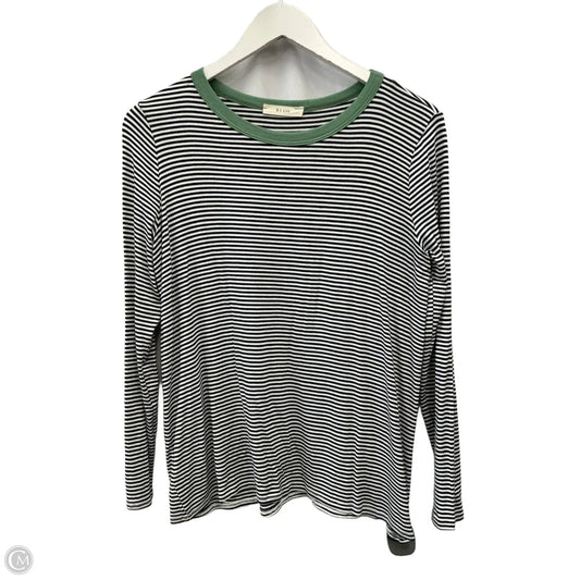 Top Long Sleeve By Clothes Mentor In Blue & White, Size: M