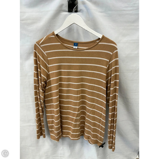 Top Long Sleeve By Old Navy In Tan, Size: M