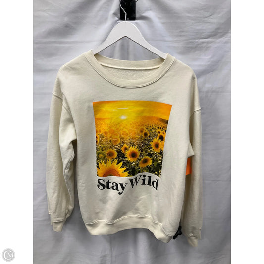 Sweatshirt Crewneck By Cmf In Cream, Size: L