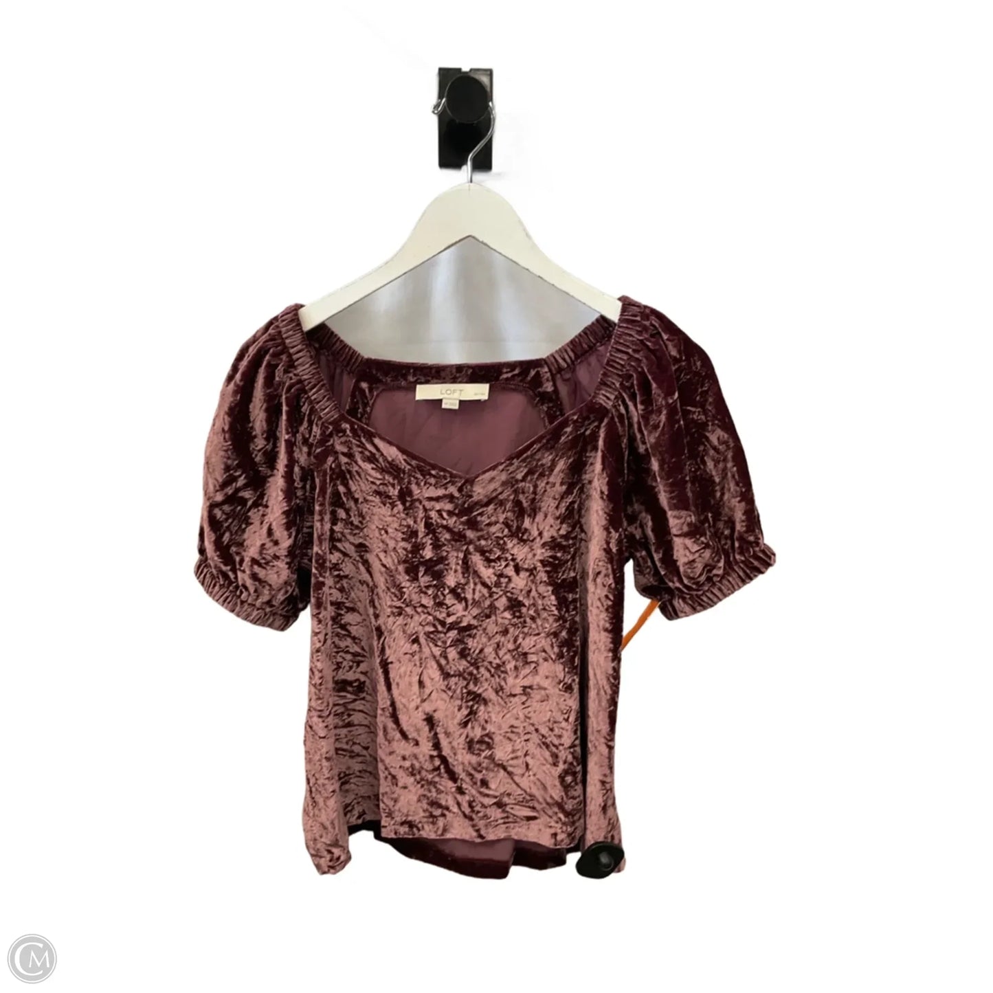 Top Short Sleeve By Loft In Purple, Size: M