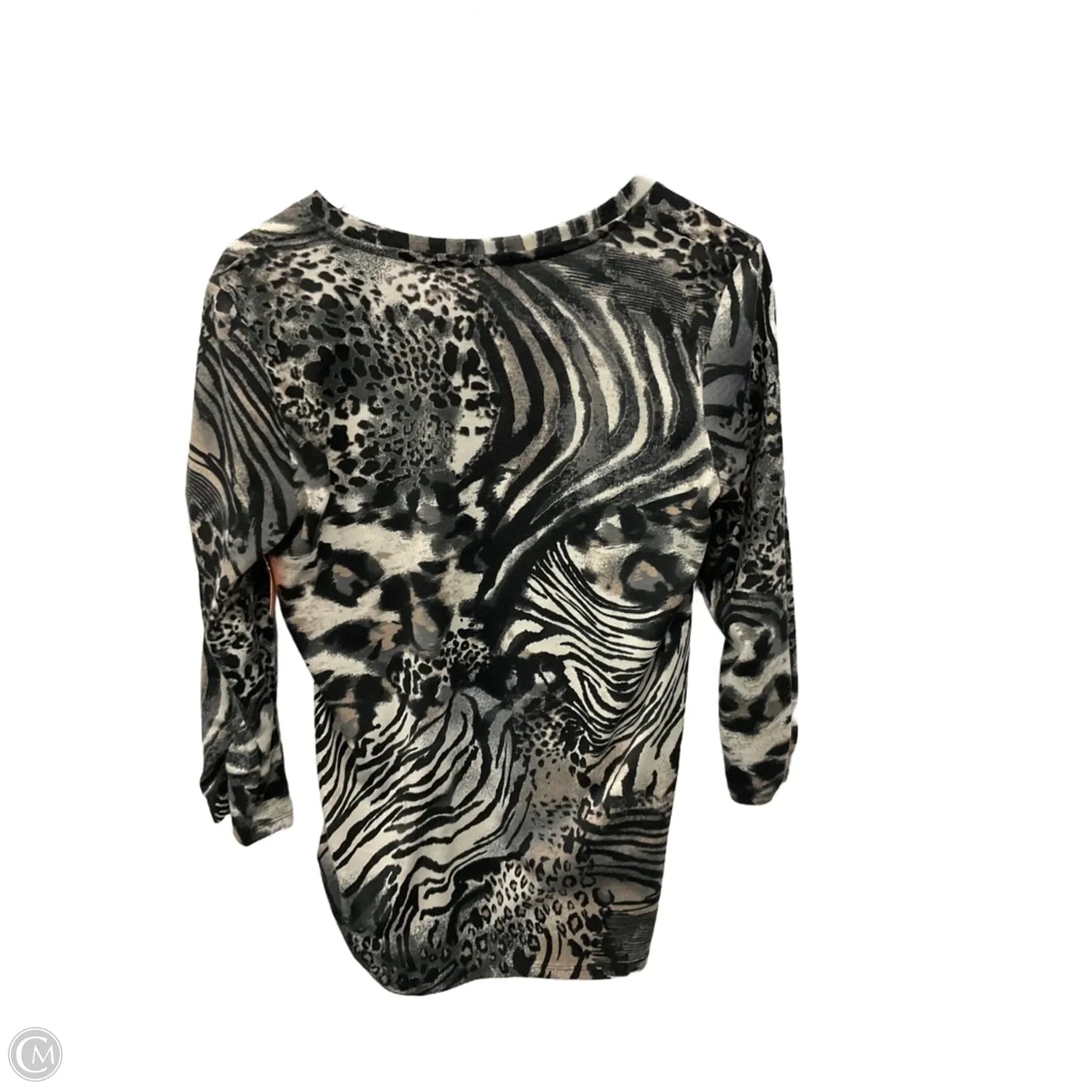 Top 3/4 Sleeve By Cme In Grey, Size: M