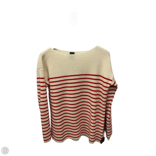 Sweater By Gap In Cream & Red, Size: L