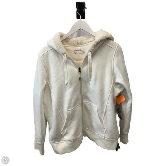 Jacket Fleece By Eddie Bauer In White, Size: Xl