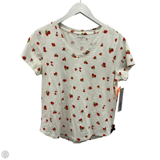 Top Short Sleeve By Old Navy In White, Size: M