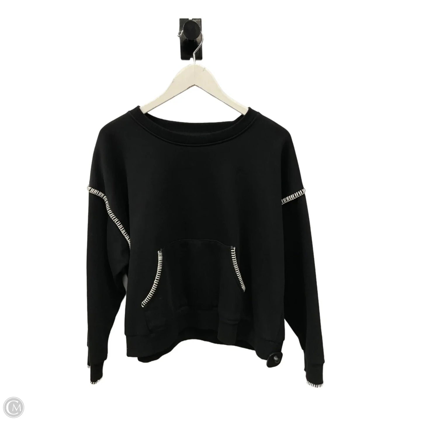 Sweatshirt Crewneck By C And C In Black, Size: L