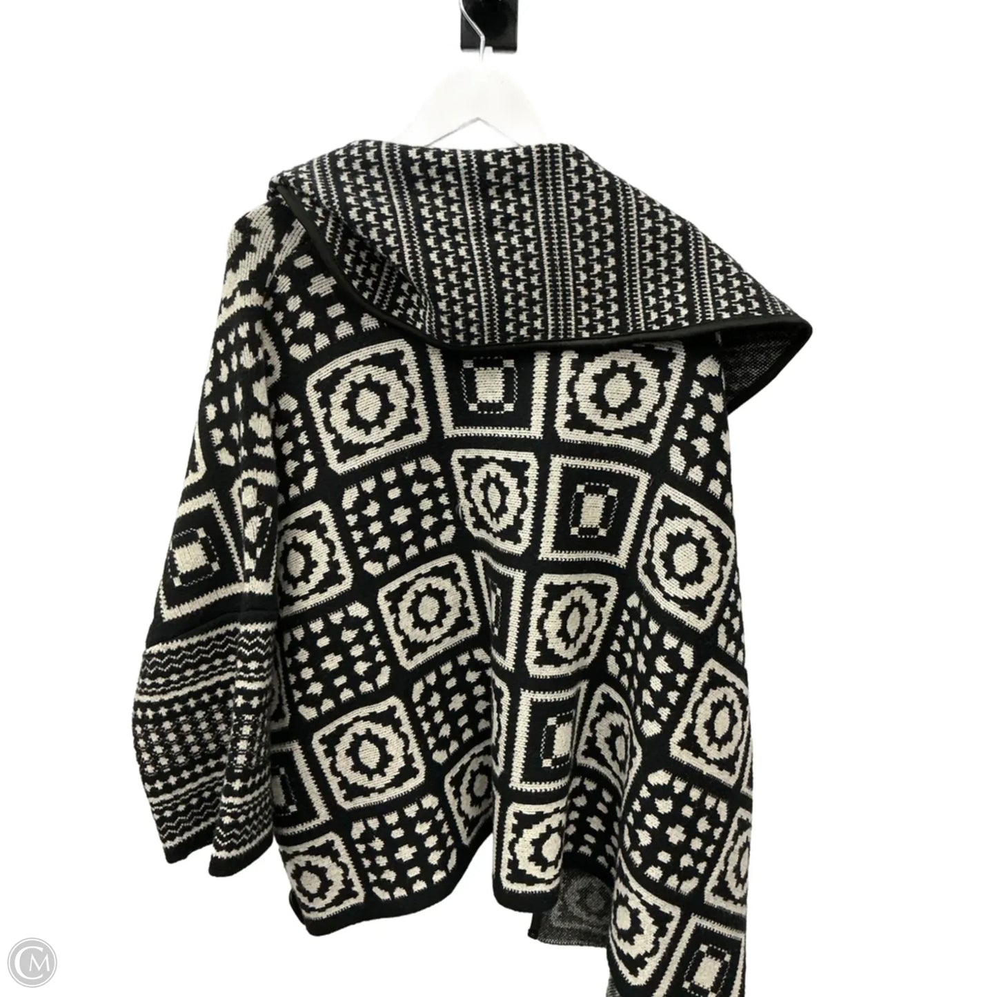 Sweater Cardigan By Joie In Black & White, Size: L