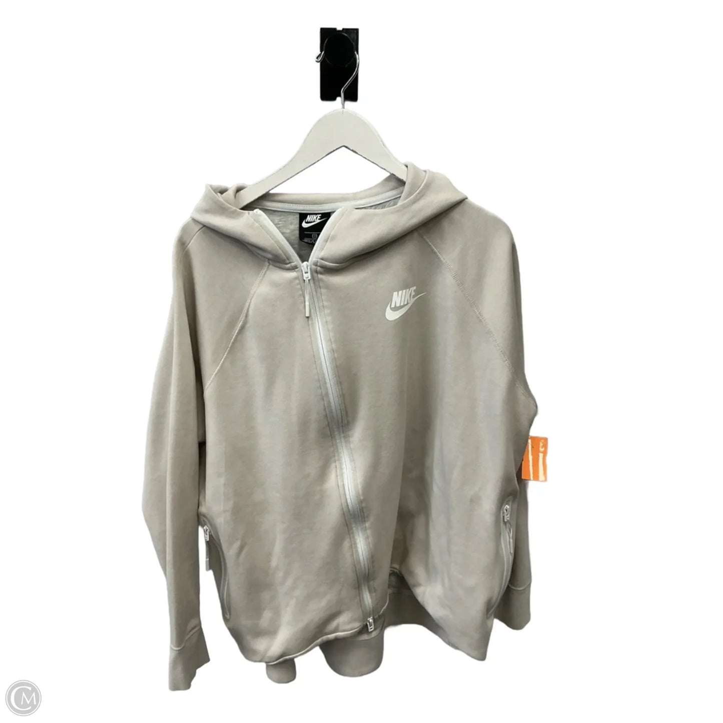 Athletic Sweatshirt Hoodie By Nike Apparel In Beige, Size: 2x