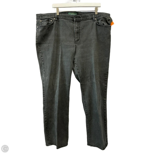 Jeans Straight By Lauren By Ralph Lauren In Black, Size: 22