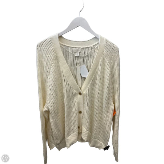 Sweater Cardigan By Caslon In Cream, Size: 1x