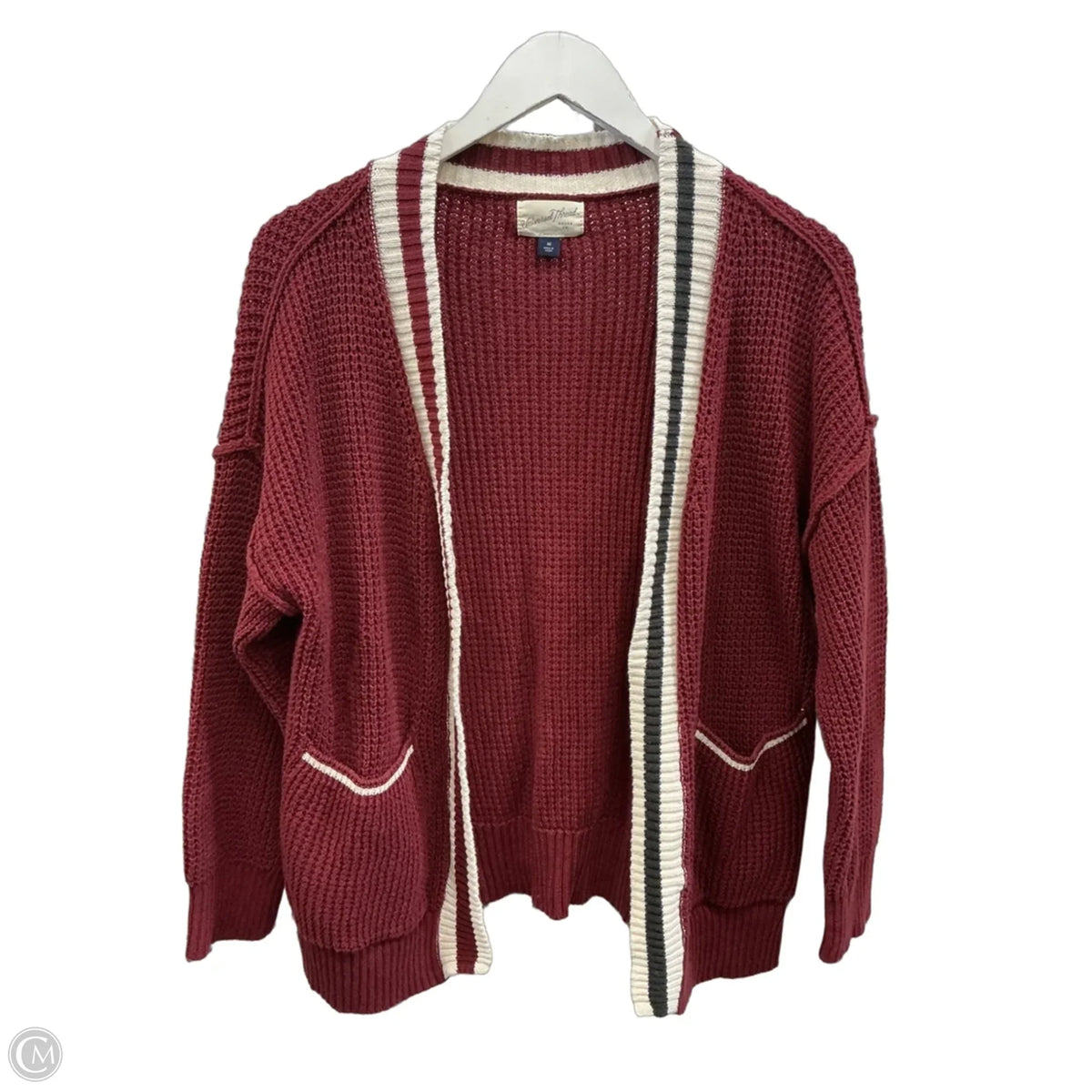 Sweater Cardigan By Universal Thread In Maroon, Size: M