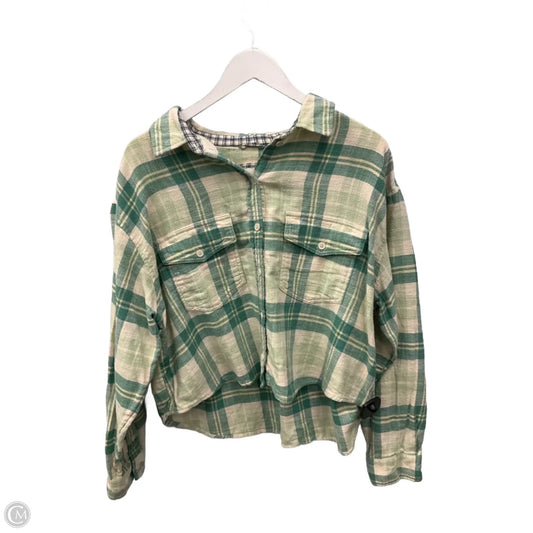 Top Long Sleeve By American Eagle In Green, Size: Xl