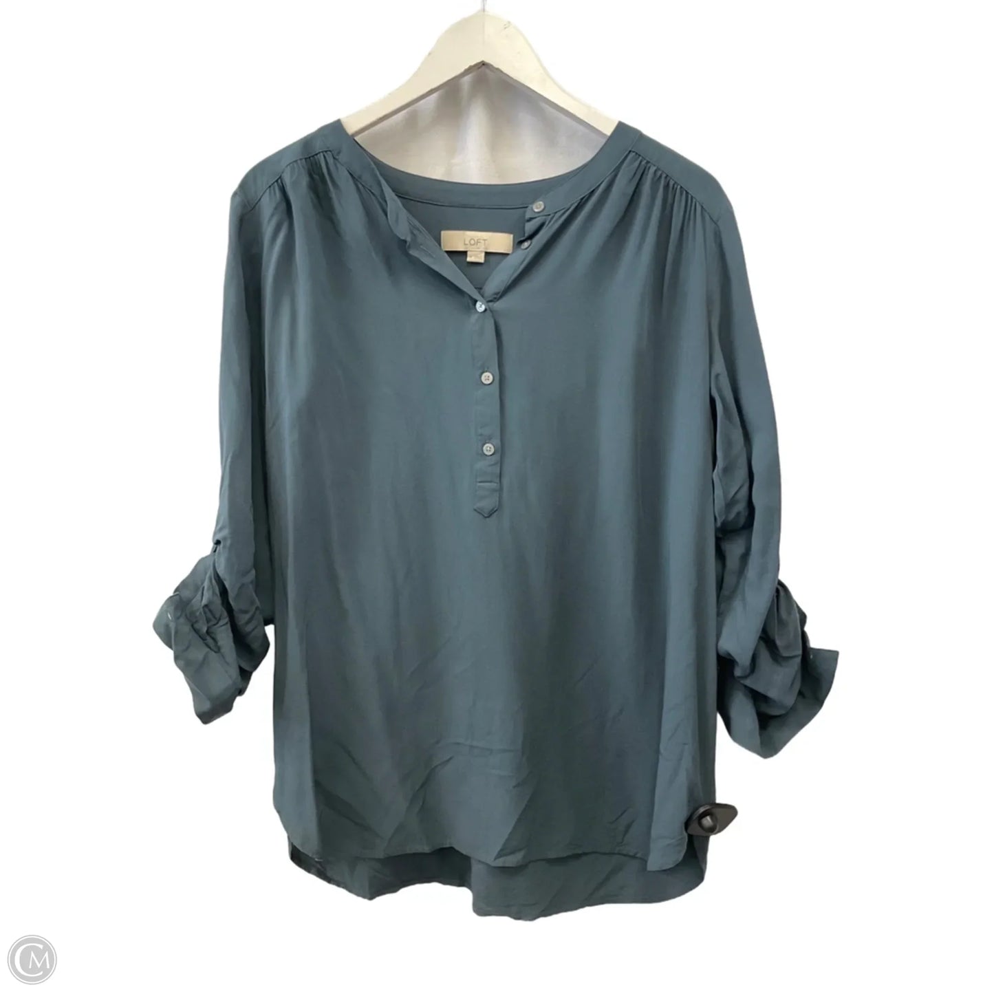 Top Long Sleeve By Loft In Grey, Size: M