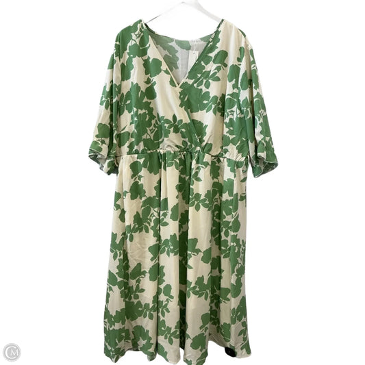 Dress Casual Midi By Bloomchic In Green, Size: 3x