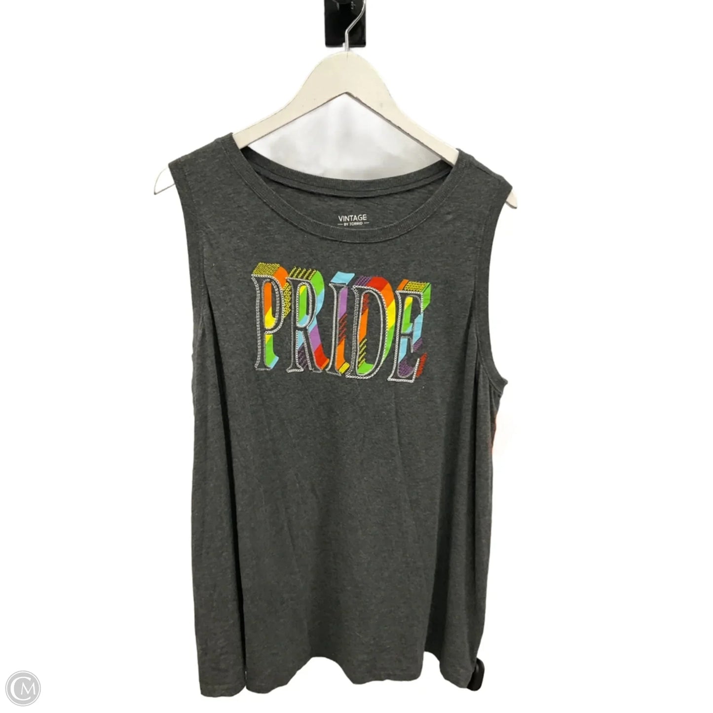 Top Sleeveless By Torrid In Grey, Size: 3x