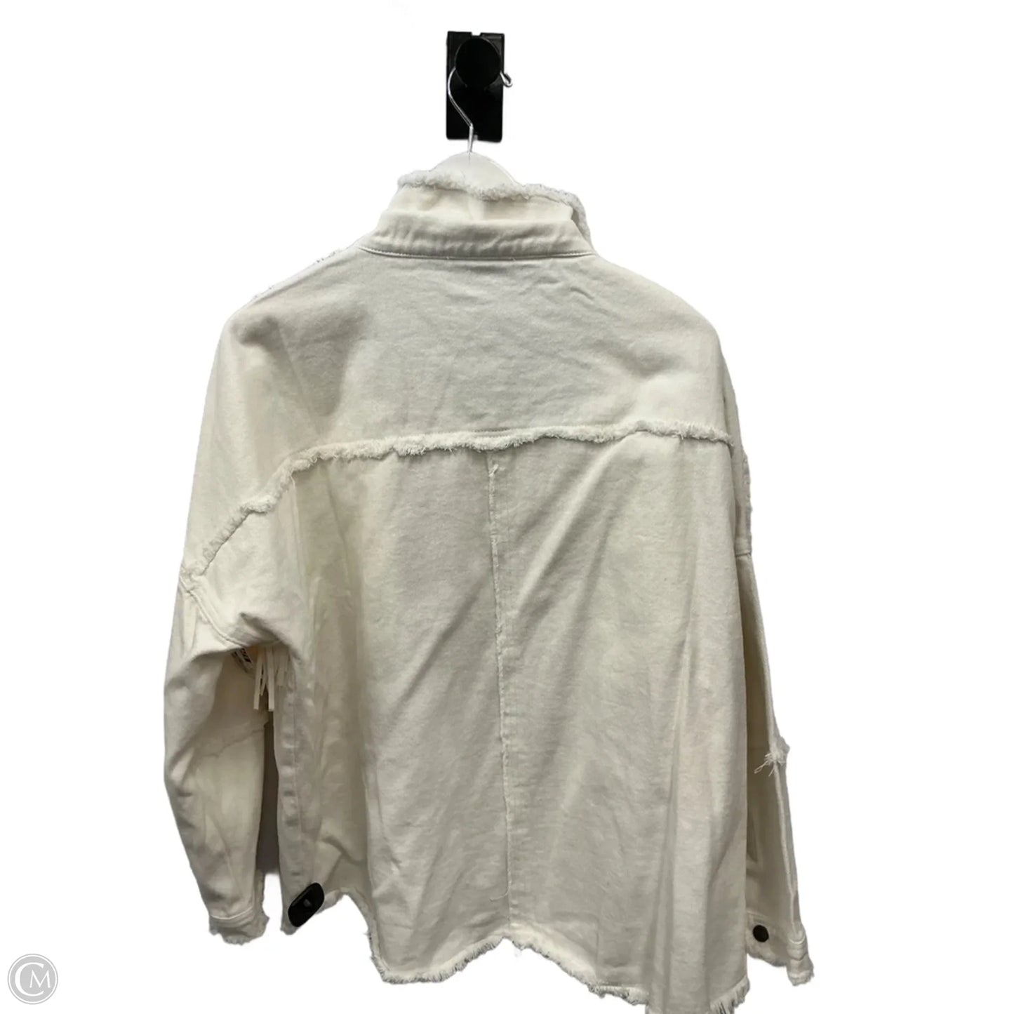 Jacket Denim By Savanna Jane In White, Size: 2x