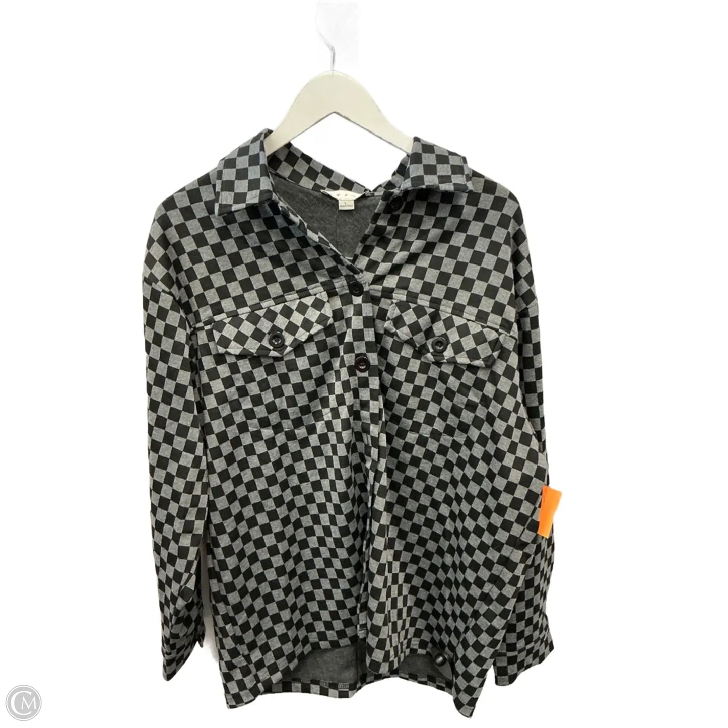 Top Long Sleeve By Hyfve In Grey, Size: L