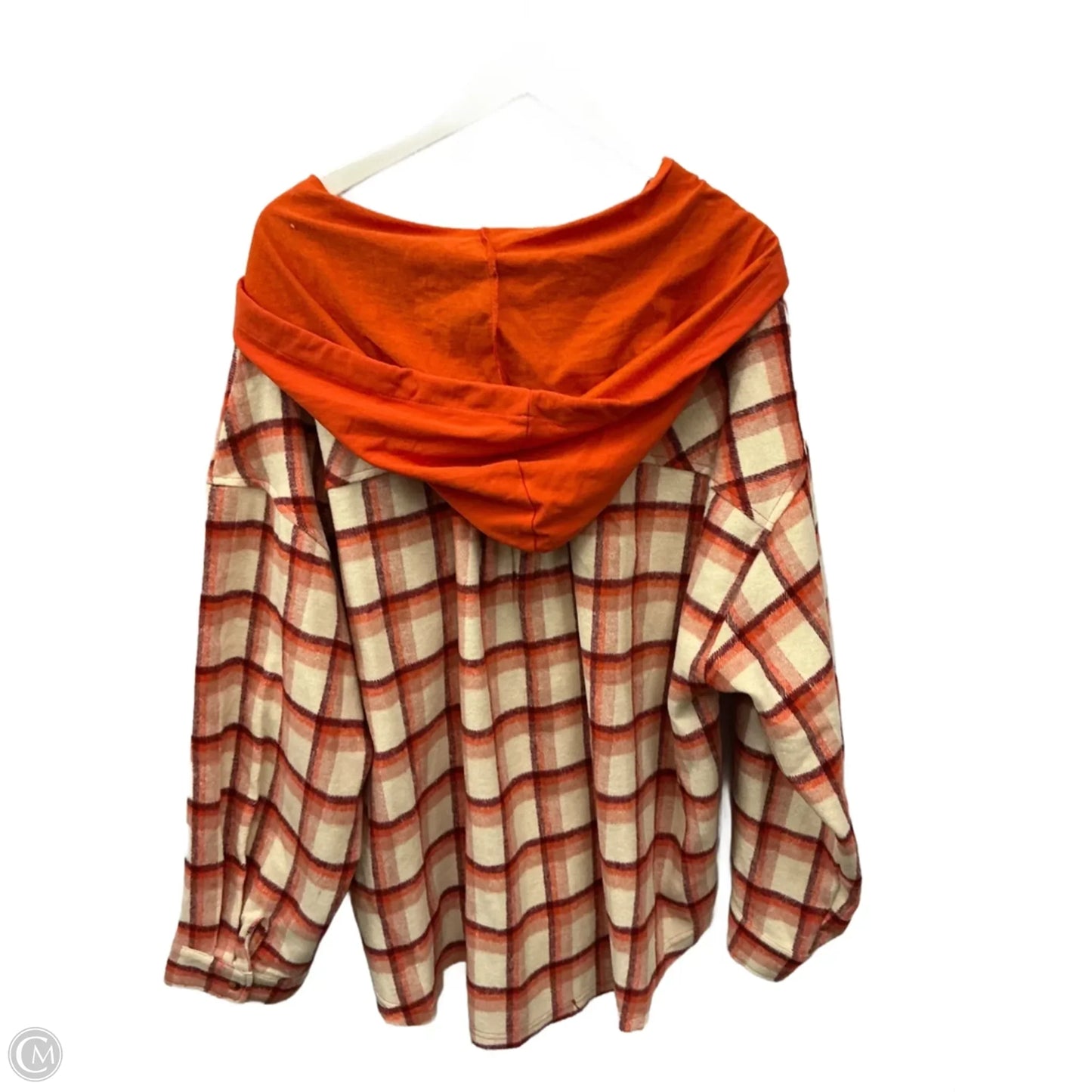 Jacket Shirt By White Birch In Orange, Size: 1x