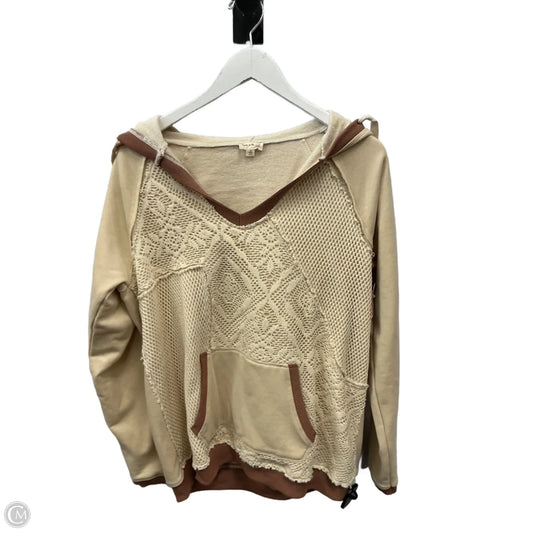 Sweatshirt Hoodie By Hem & Thread In Cream, Size: M