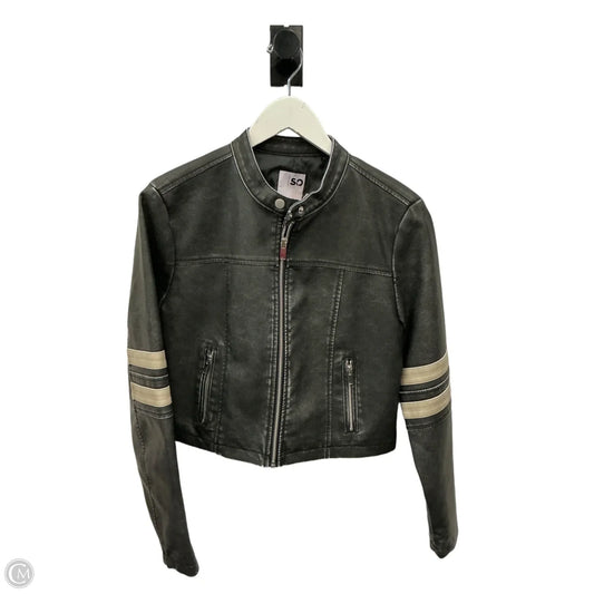 Jacket Moto By So In Black, Size: M