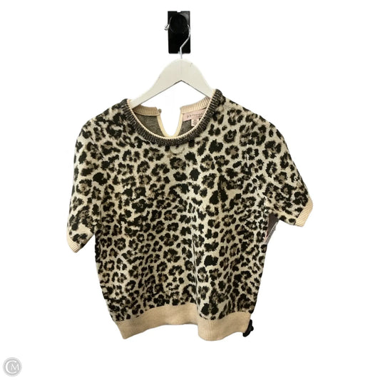 Sweater Short Sleeve By Philosophy In Animal Print, Size: M