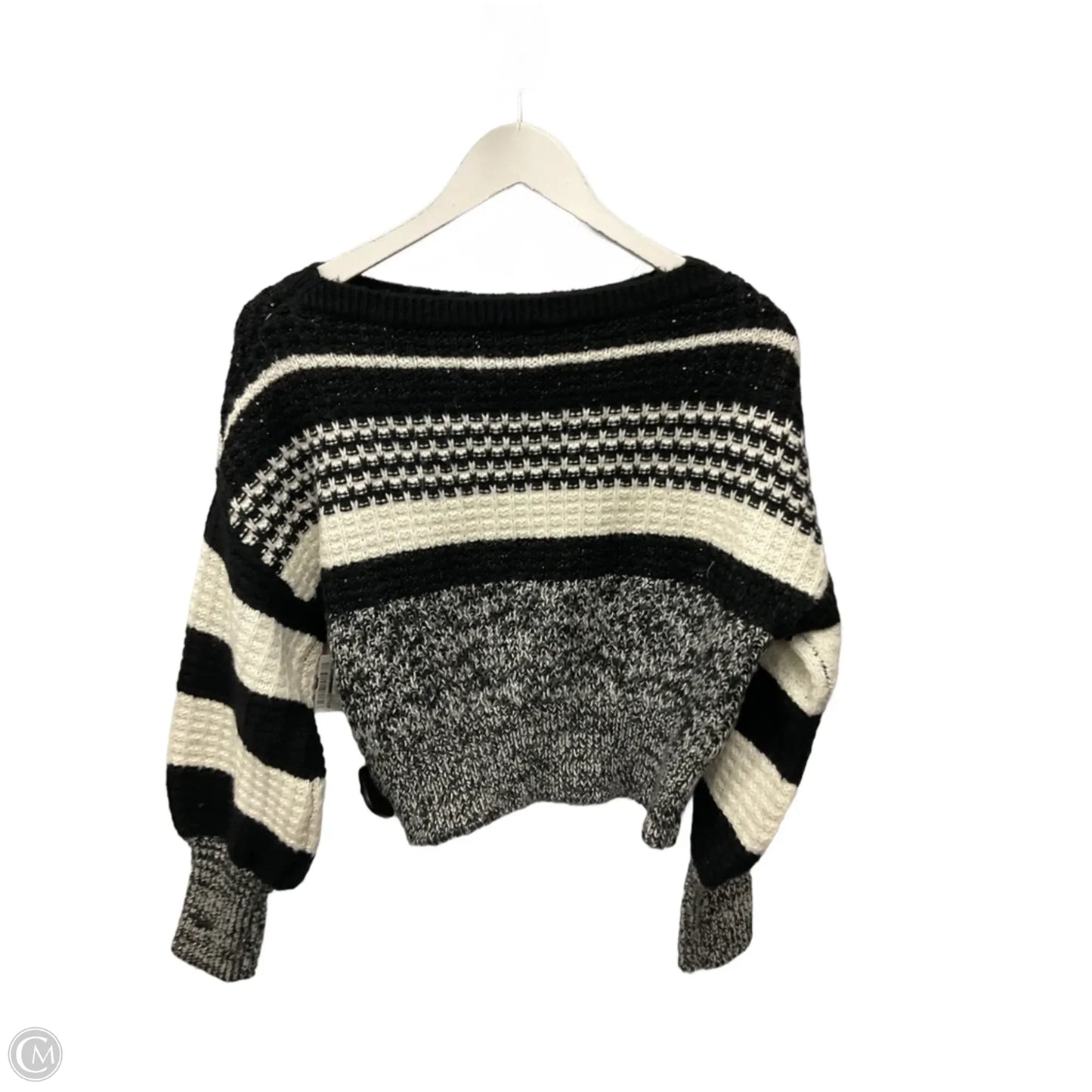 Sweater By Express In Black & White, Size: Xs