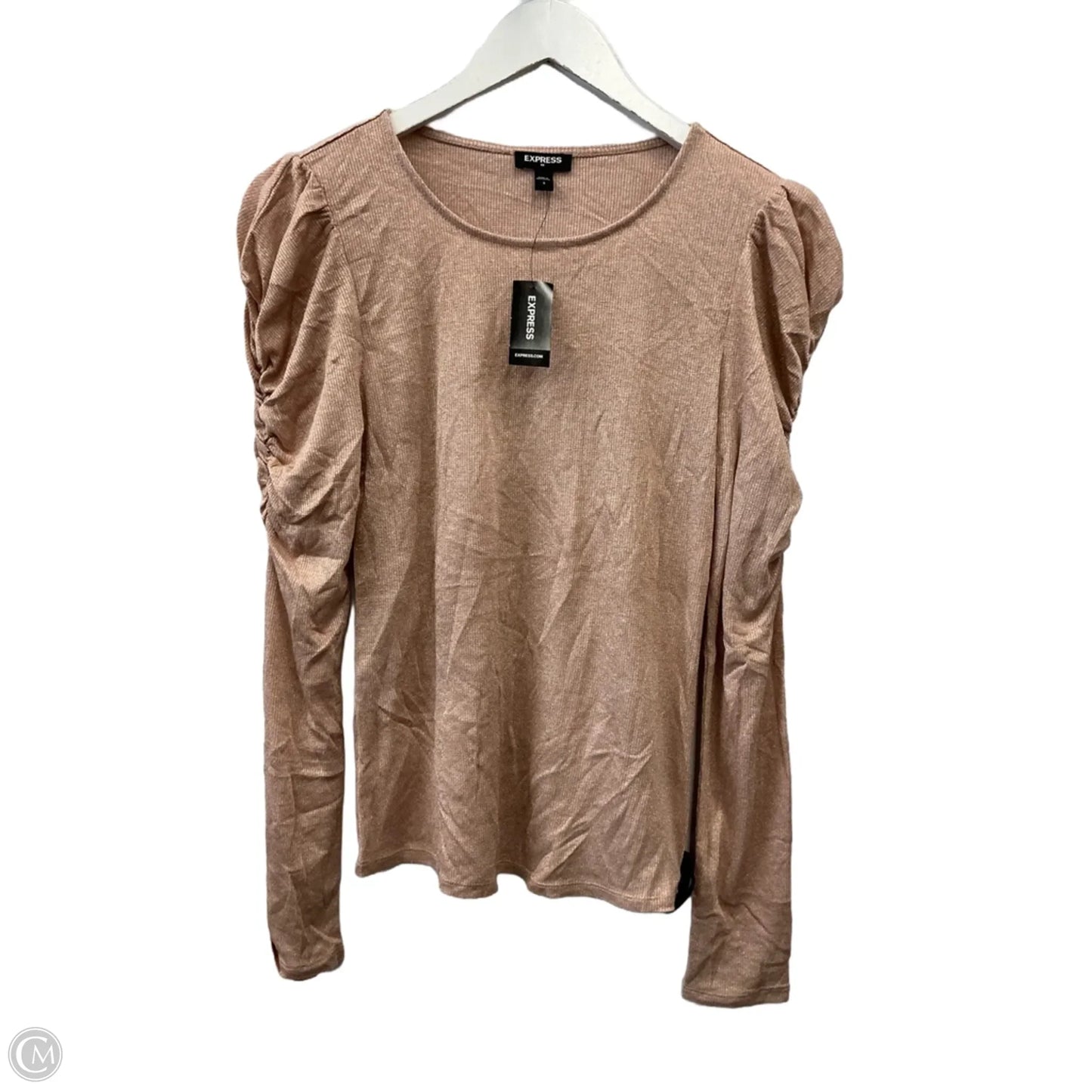Top Long Sleeve By Express In Rose Gold, Size: S