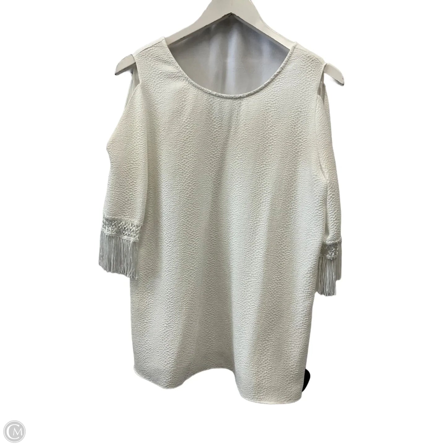 Top Short Sleeve By Chicos In White, Size: S