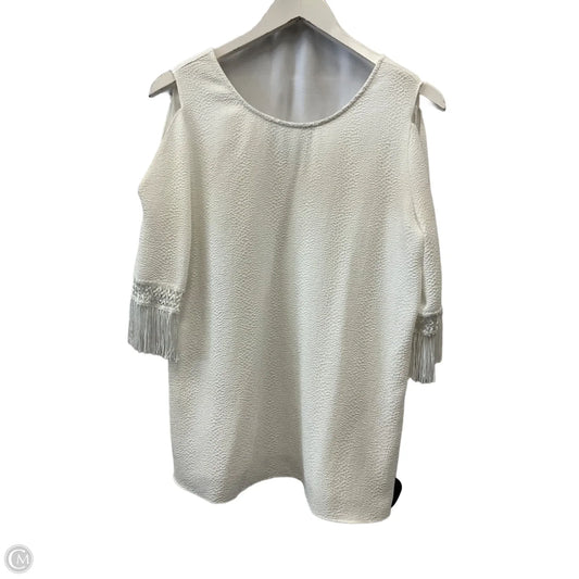 Top Short Sleeve By Chicos In White, Size: S