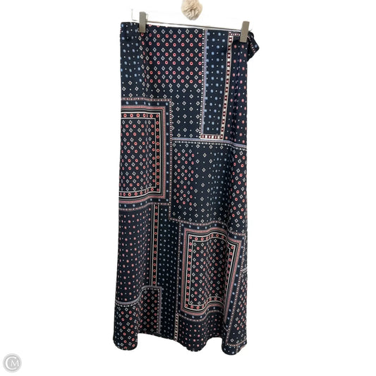 Skirt Midi By Loft In Blue & Red & White, Size: M