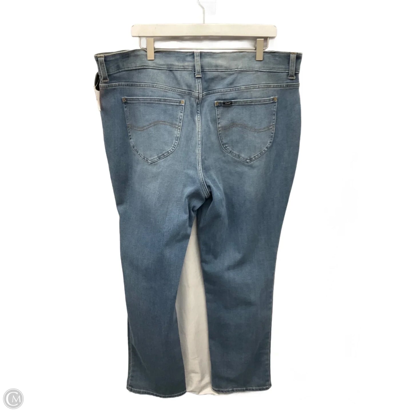 Jeans Straight By Lee In Blue Denim, Size: 20