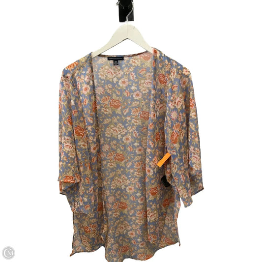 Kimono By American Eagle In Blue & Brown, Size: S