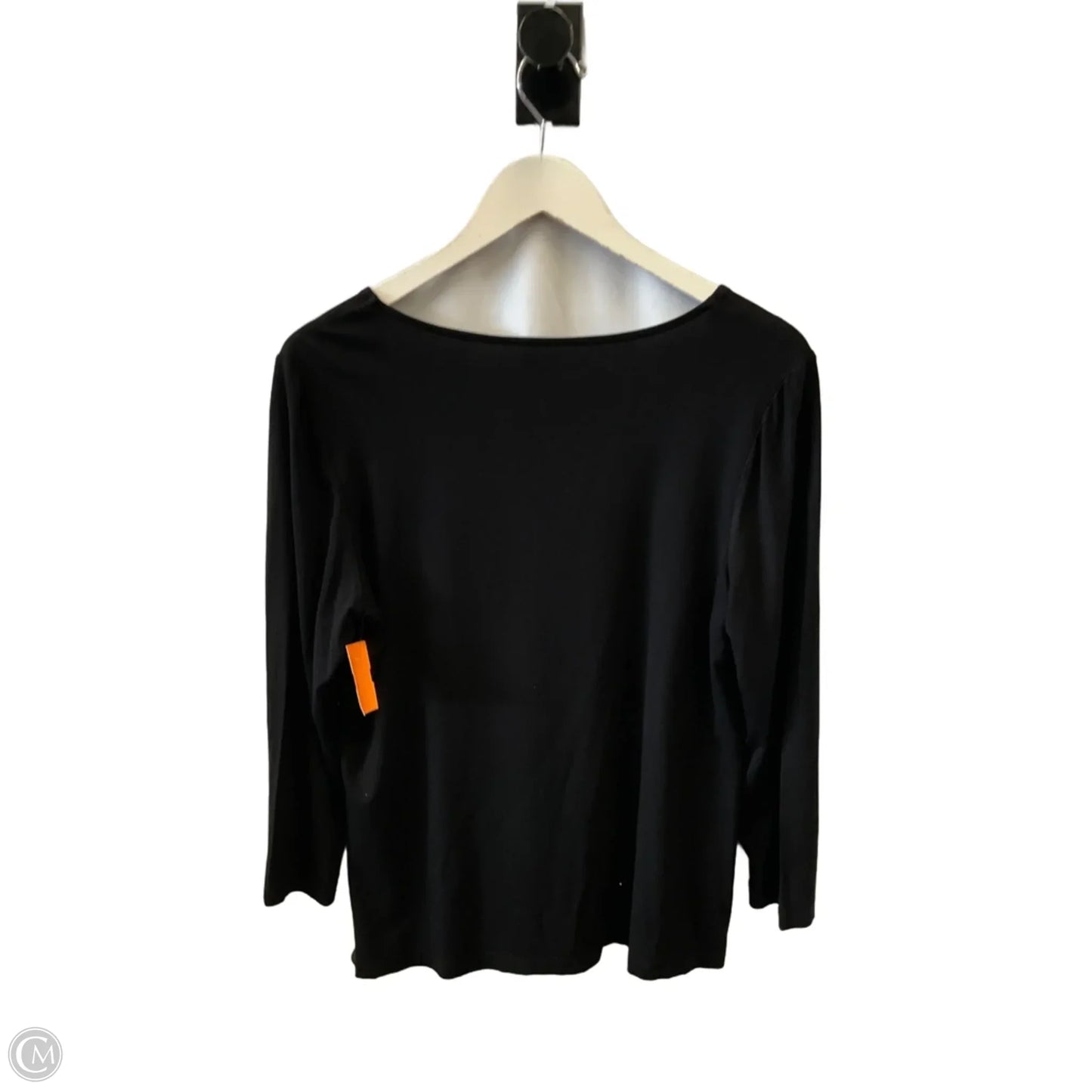 Top 3/4 Sleeve By Chicos In Black, Size: M