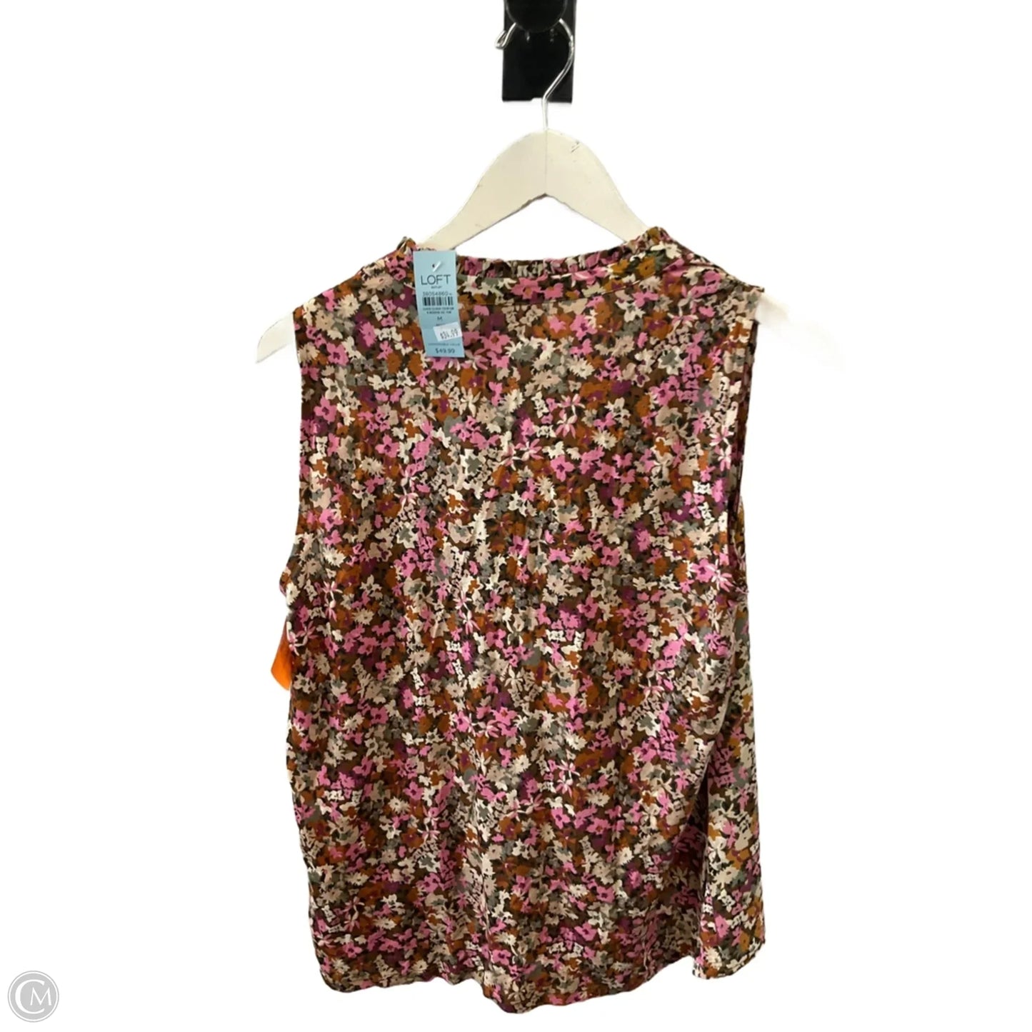 Top Sleeveless By Loft In Green & Purple, Size: M