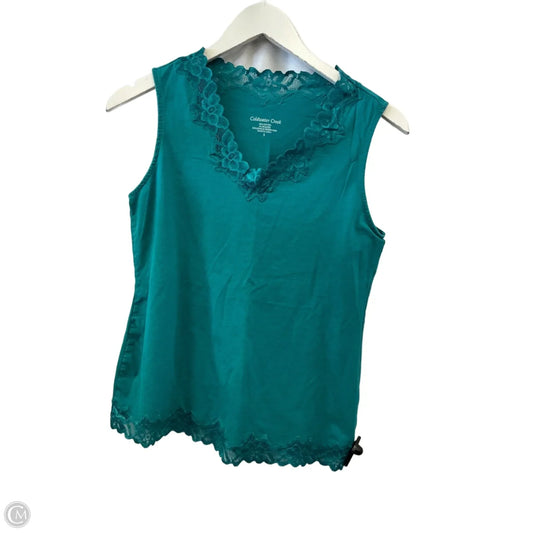 Top Sleeveless By Coldwater Creek In Teal, Size: S