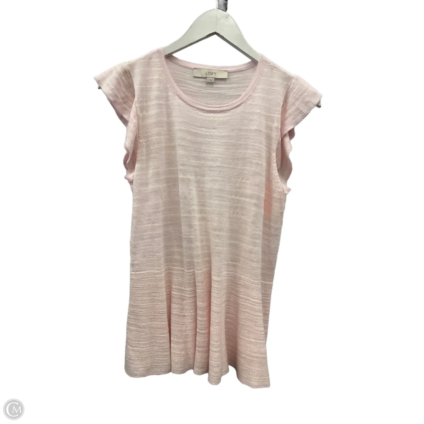 Top Short Sleeve By Loft In Purple, Size: M