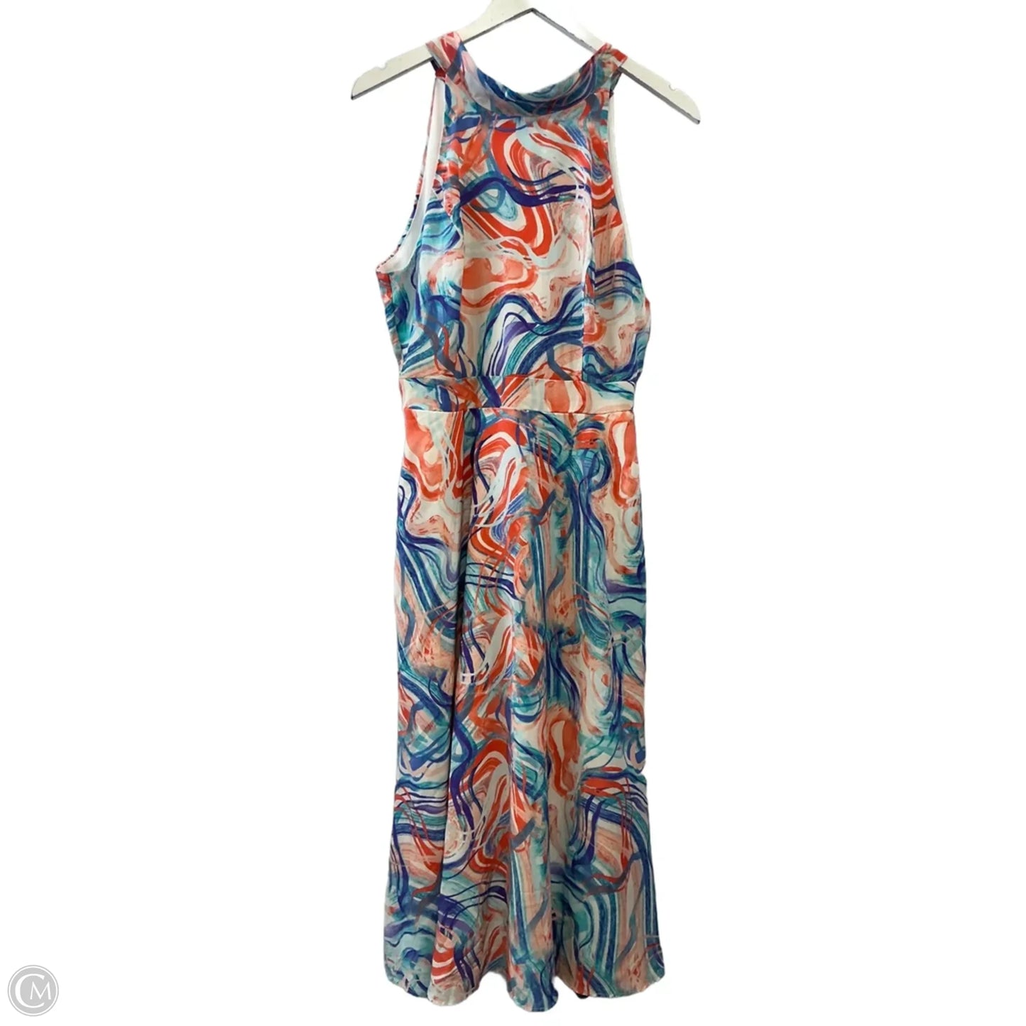 Dress Casual Midi By T Tahari In Purple & White, Size: M