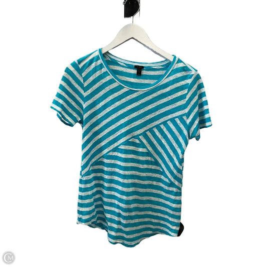 Top Short Sleeve By J. Crew In Aqua, Size: S