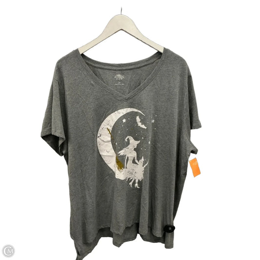Top Short Sleeve By Cme In Grey, Size: 3x