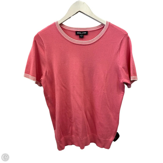 Top Short Sleeve By Nautica In Pink, Size: M