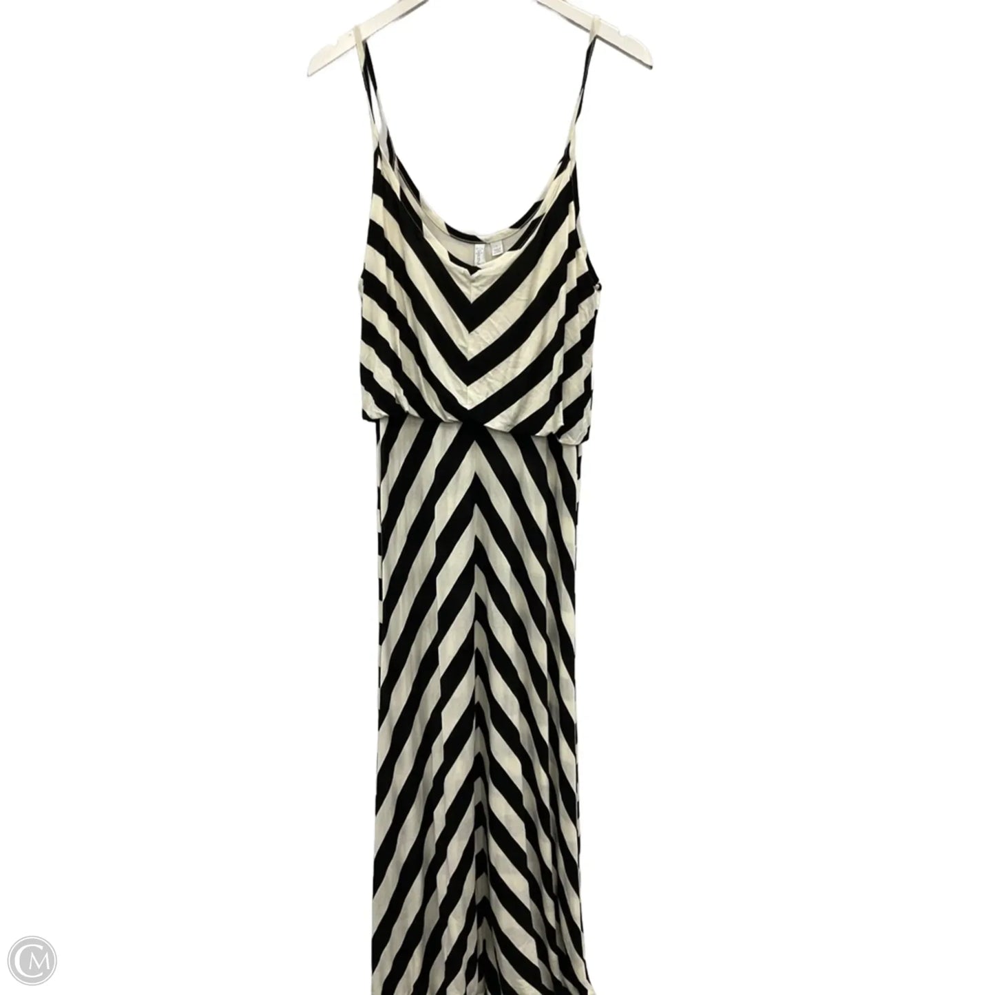 Dress Casual Maxi By Relativity In Black & White, Size: L
