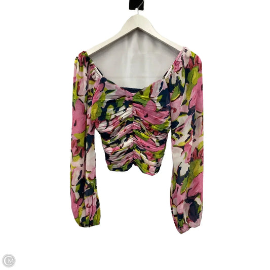 Top Long Sleeve By Abercrombie And Fitch In Floral Print, Size: Xs