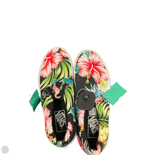 Shoes Flats By Vans In Tropical Print, Size: 8.5