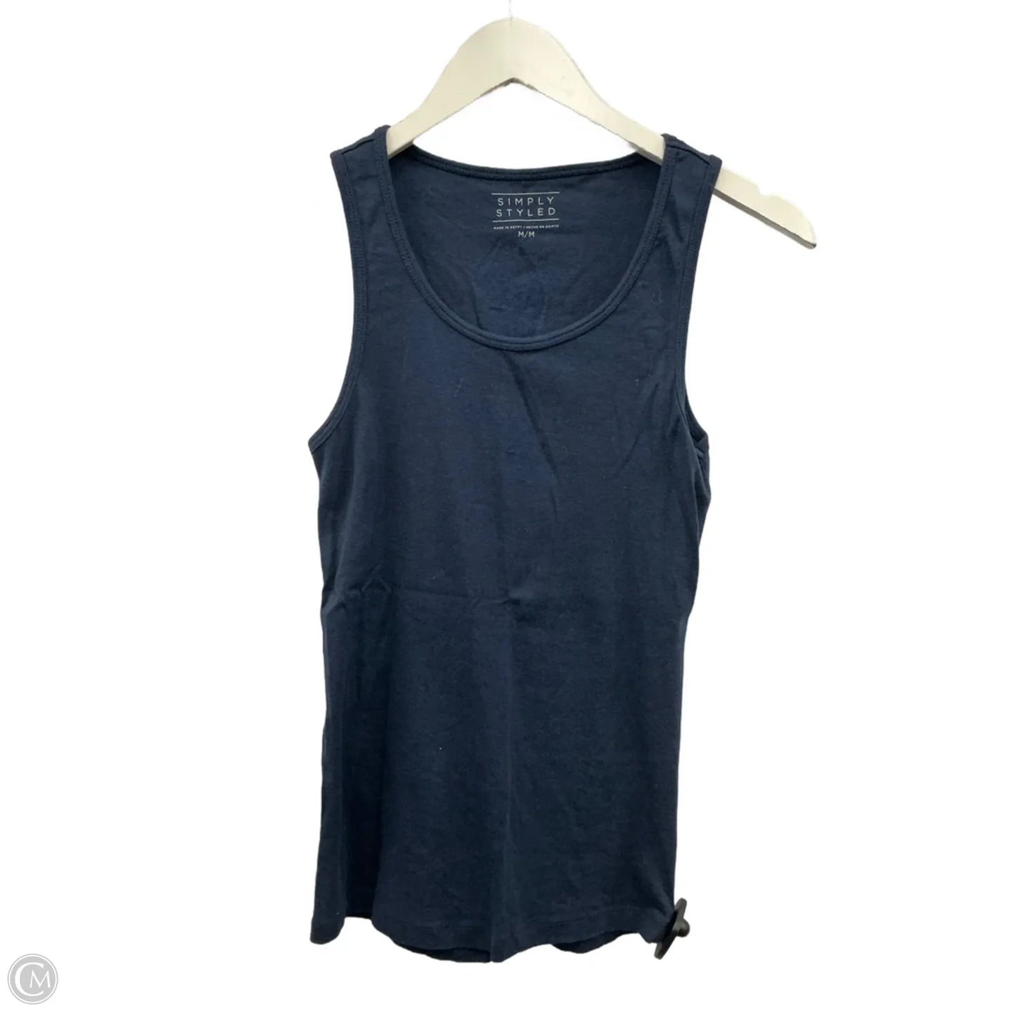 Top Sleeveless By Simply Styled In Navy, Size: M