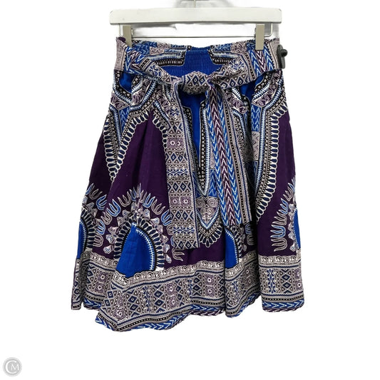 Skirt Midi By Cme In Blue & Purple, Size: 8