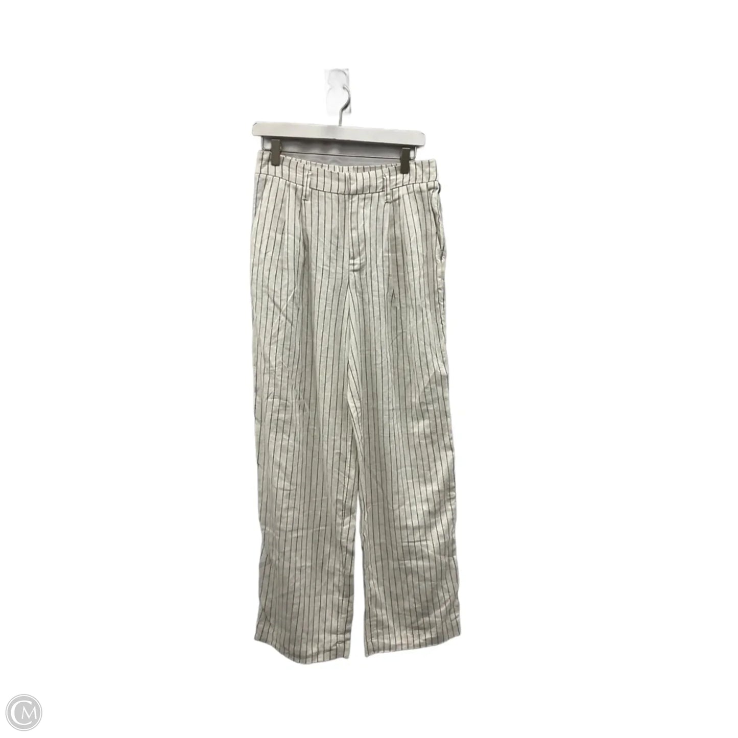 Pants Linen By A New Day In Striped Pattern, Size: 4