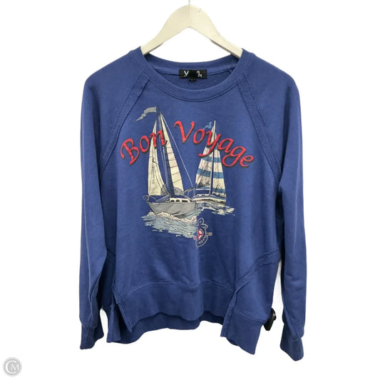 Top Long Sleeve By Cme In Blue, Size: M