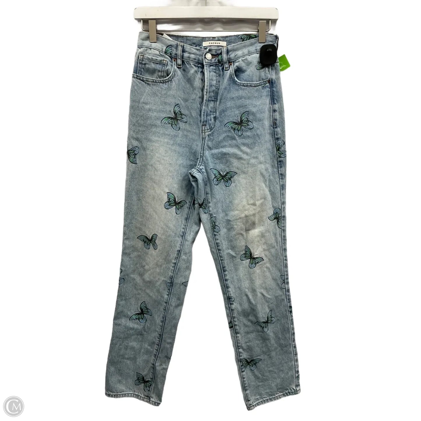 Jeans Straight By Pacsun In Blue Denim, Size: 4