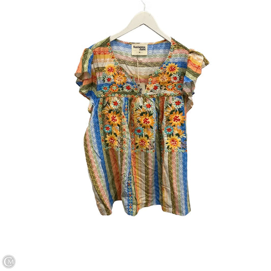 Top Short Sleeve By Savanna Jane In Multi-colored, Size: 3x