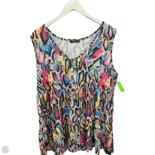 Top Sleeveless By Heimish Usa In Multi-colored, Size: 3x